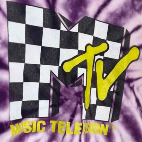 MTV Music Television Purple Tie Dye Vintage Graphic T-shirt/Tee | Unisex | NEW💜 - Picture 7 of 8